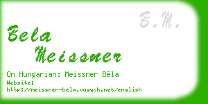 bela meissner business card